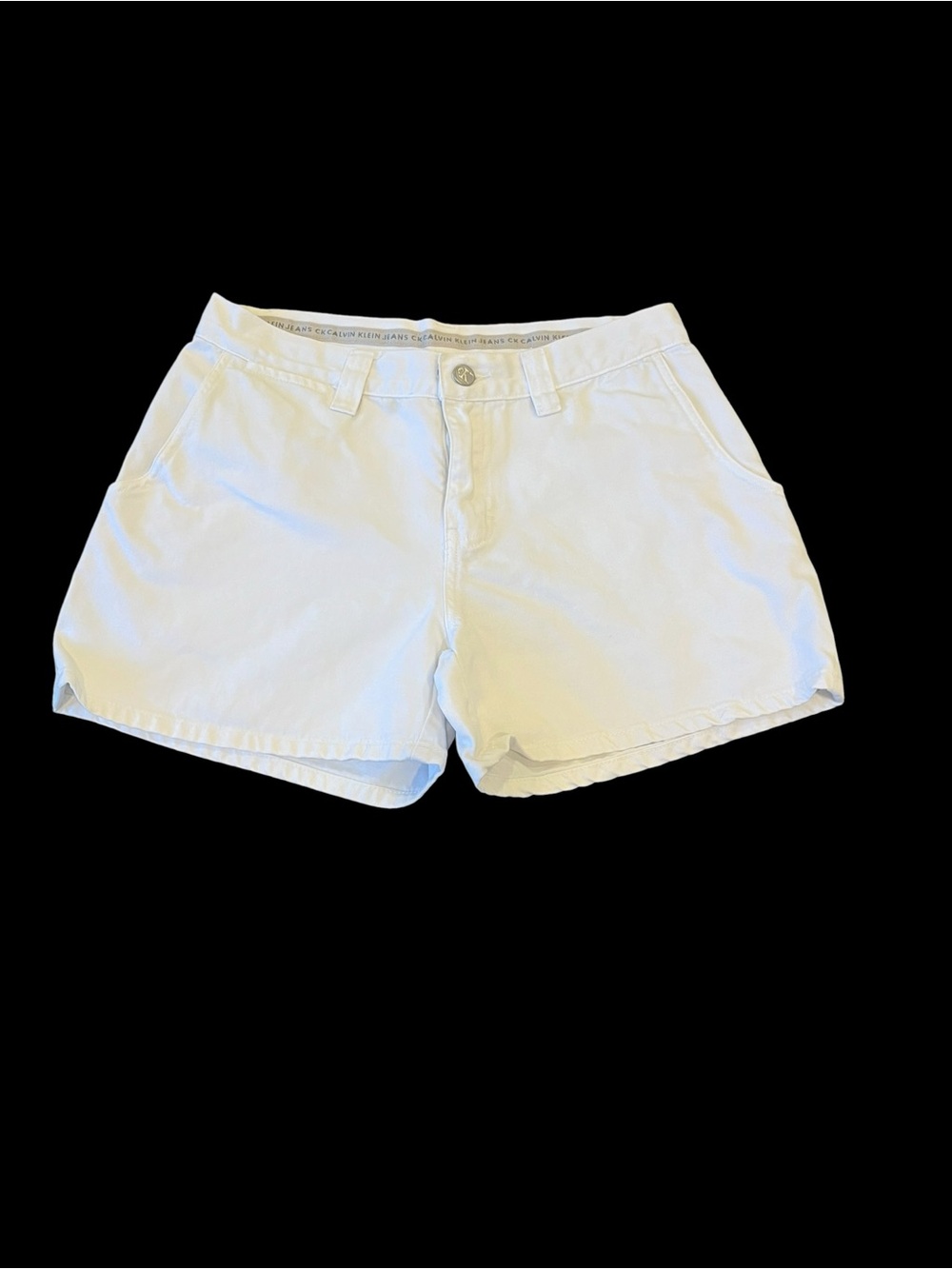 🖤 Calvin Klein Jeans White Cotton Shorts • Size 3 • Clean Classic Style